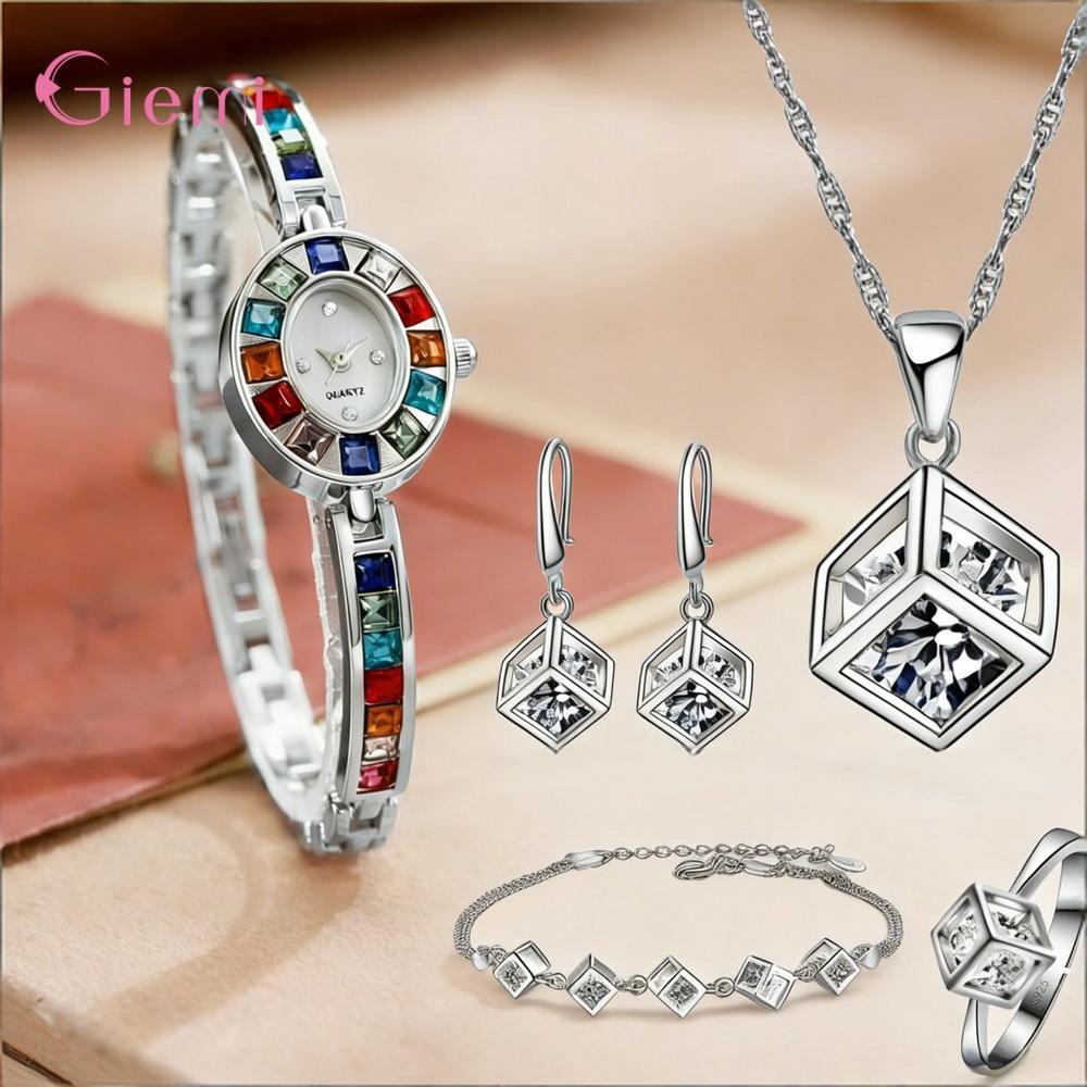 Best Jewelry Watches Women - طقم مجوهرات أنيق من الفضة الإسترلينية