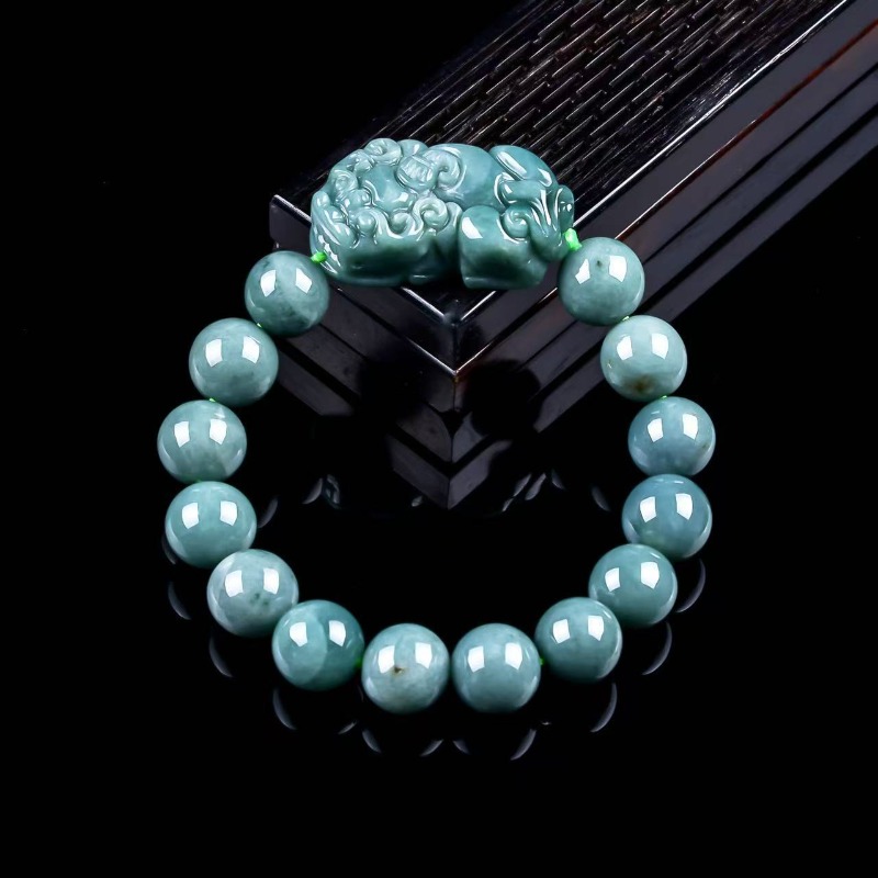 Charm Bracelet Beads - سوار خرز دائري من الزمرد الطبيعي