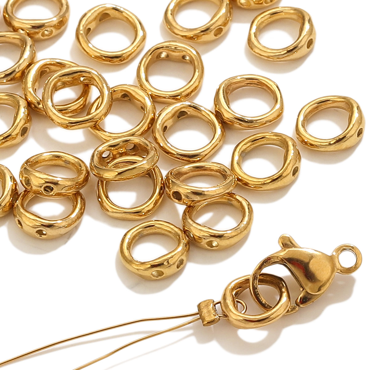 20 قطعة من مشابك الفولاذ المقا - مراجعة Charm Bracelet Beads وسعره