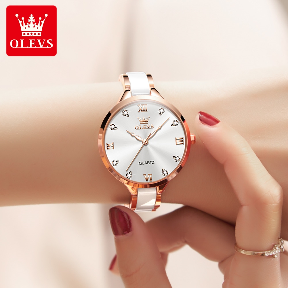 OLEVS 5872 ساعات نسائية كوارتز - مراجعة Jewelry For Watches وسعره