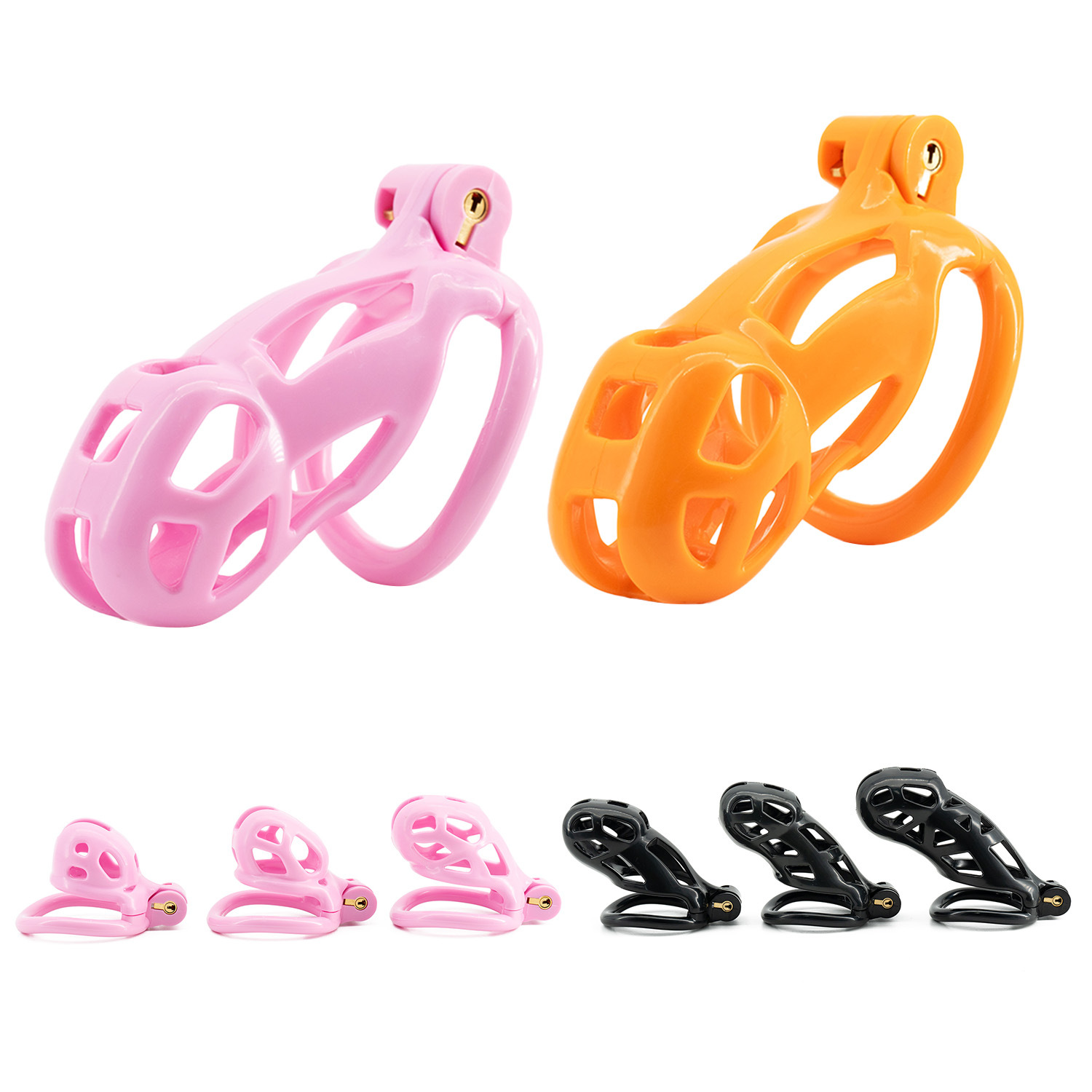 6 أحجام CB النايلون العفة قفص  - مراجعة Couple Ring Set وسعره