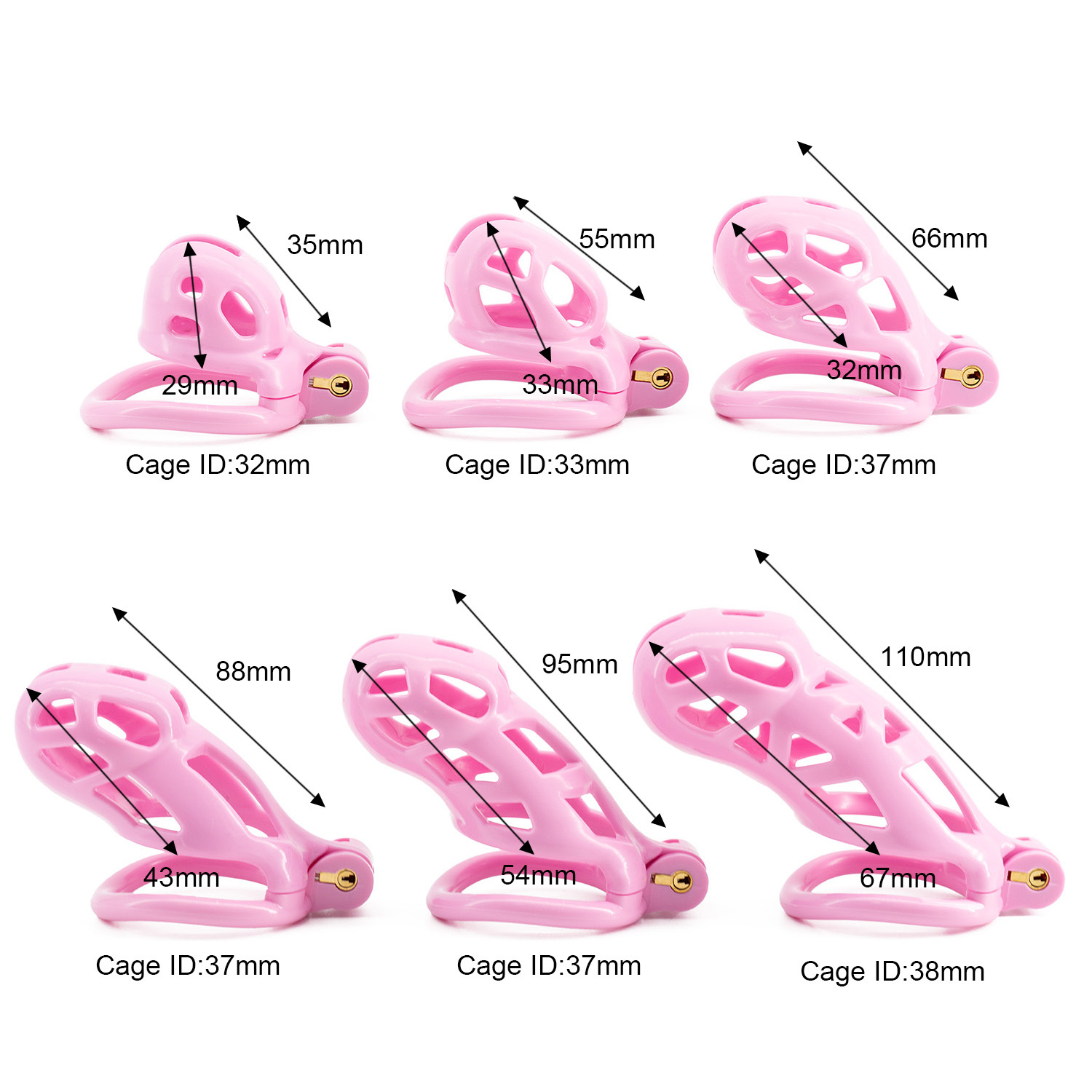 6 أحجام CB النايلون العفة قفص  - مراجعة Couple Ring Set وسعره