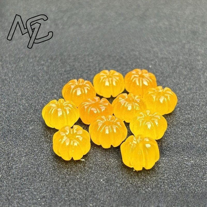 10 قطعة اليشم الأخضر اليقطين ا - مراجعة Charm Bracelet Beads وسعره