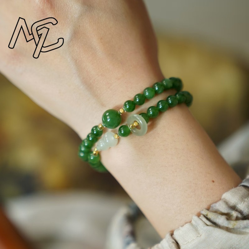 سوار من اليشم الأخضر الطبيعي ب - مراجعة Charm Bracelet Beads وسعره