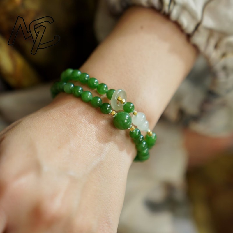 سوار من اليشم الأخضر الطبيعي ب - مراجعة Charm Bracelet Beads وسعره