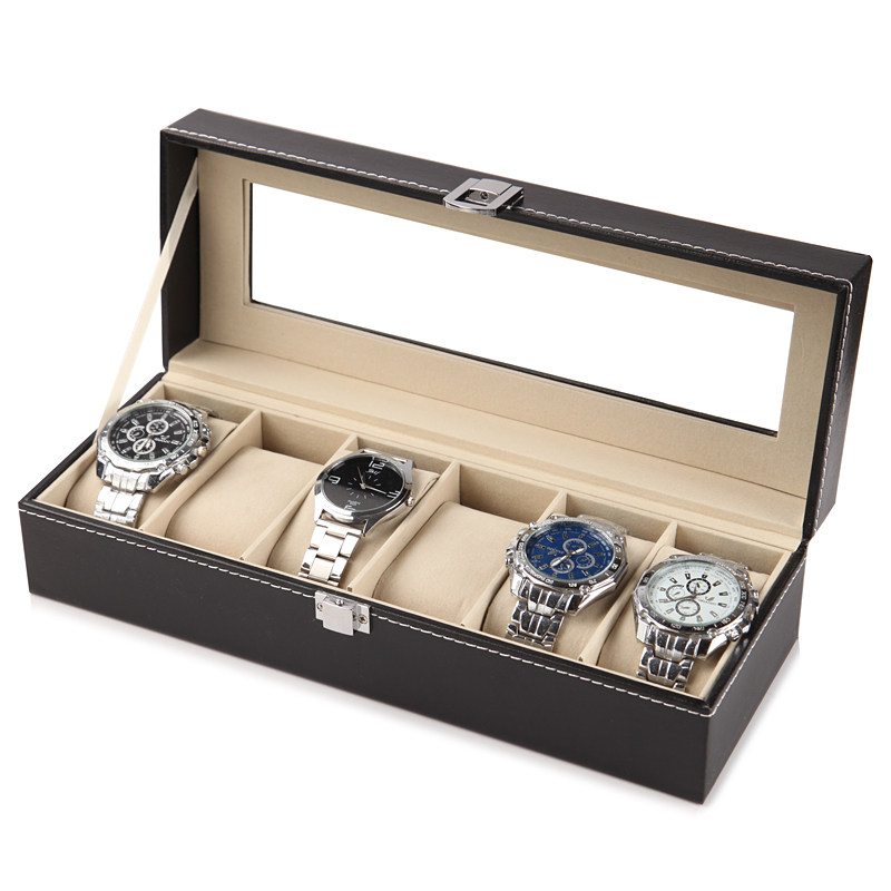 صندوق تخزين ساعات جلدي أوروبي، - مراجعة Watch Display Box وسعره