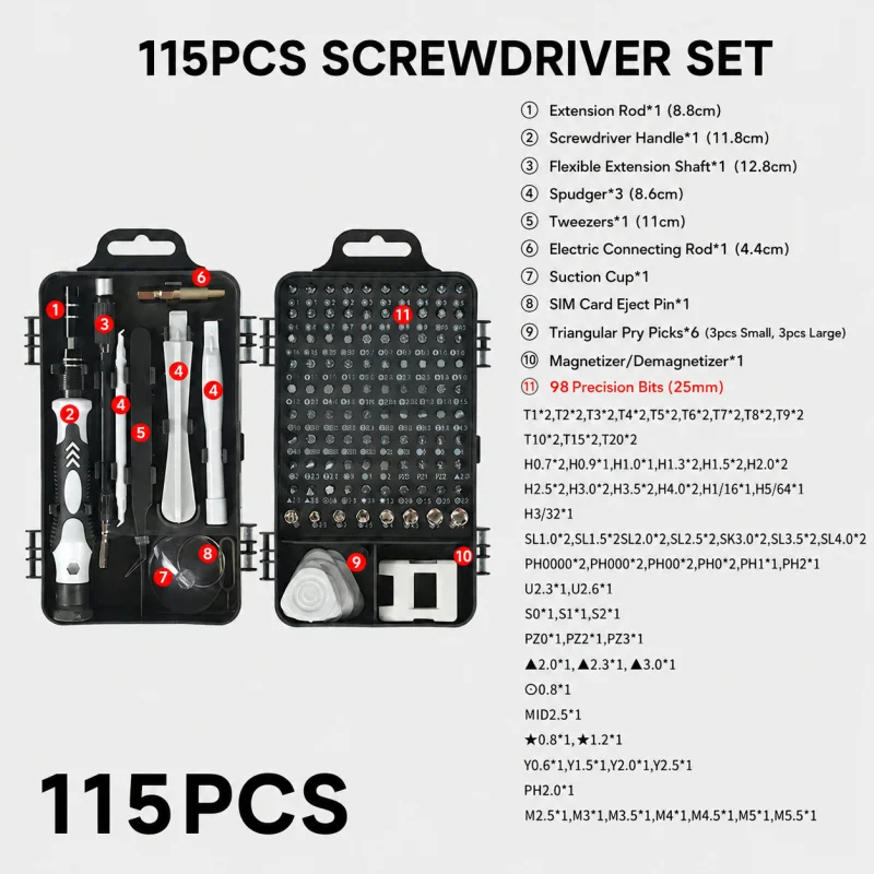 مجموعة مفكات مغناطيسية محمولة  - مراجعة Watch Repair Tool Kit وسعره