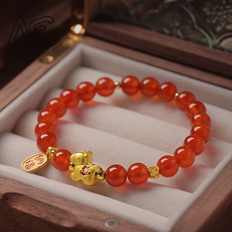 أساور خرز العقيق الأحمر الطبيع - مراجعة Charm Bracelet Beads وسعره