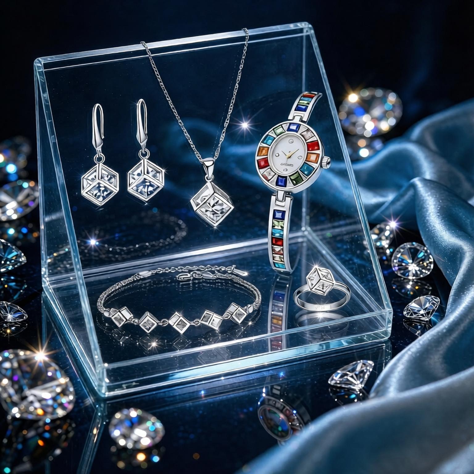 طقم فاخر من الفضة الإسترلينية  - مراجعة Best Jewelry Watches Women وسعره