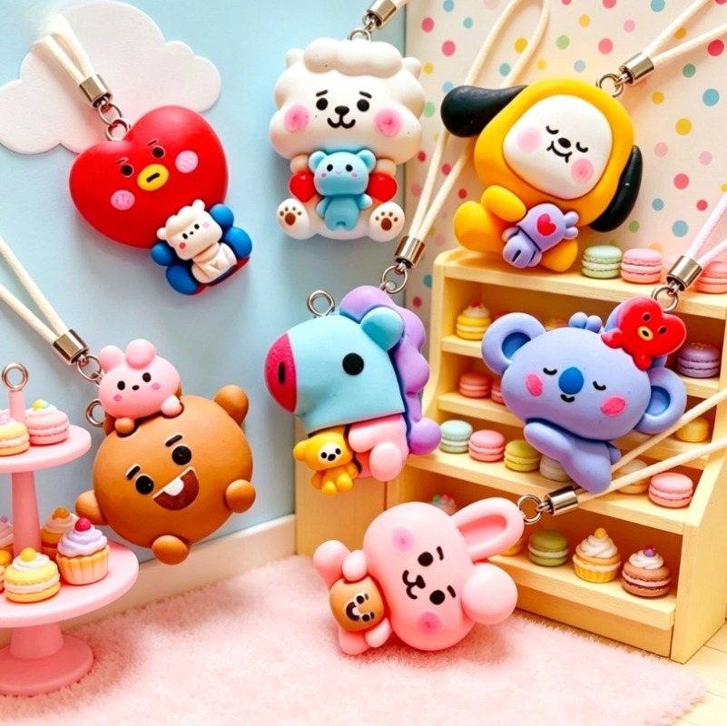 7 قطع من إكسسوارات BT21 الكرتو - مراجعة Charm Bracelet Beads وسعره