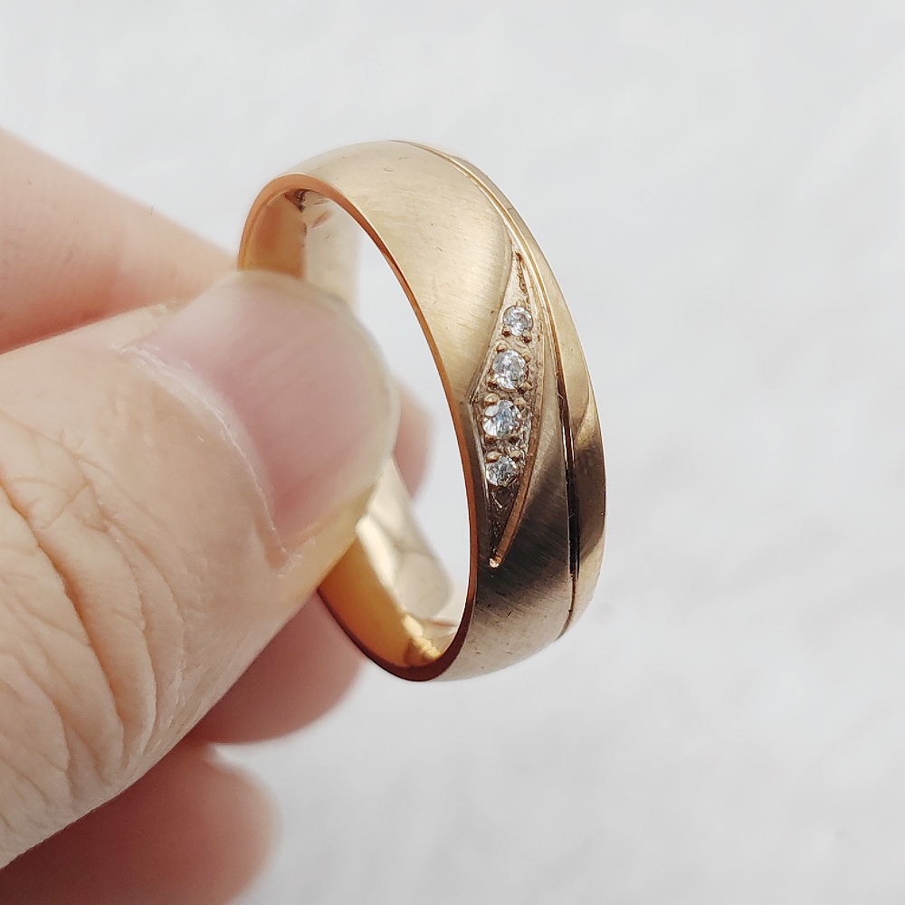 طقم زوجين مطلي بالذهب الوردي ع - مراجعة Couple Ring Set وسعره