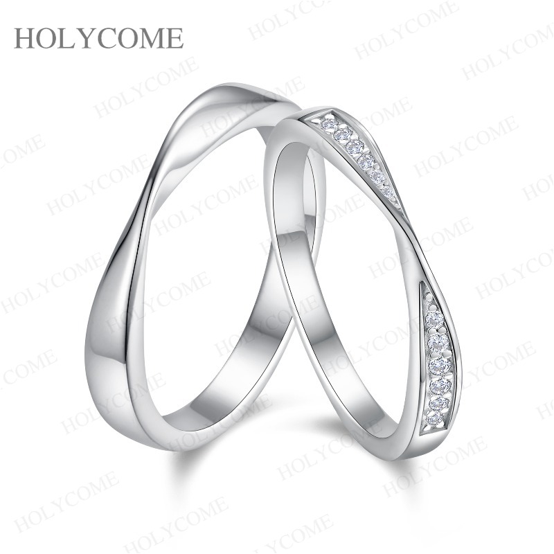 خواتم زوجية من الموسانيت مصنوع - مراجعة Couple Ring Set وسعره