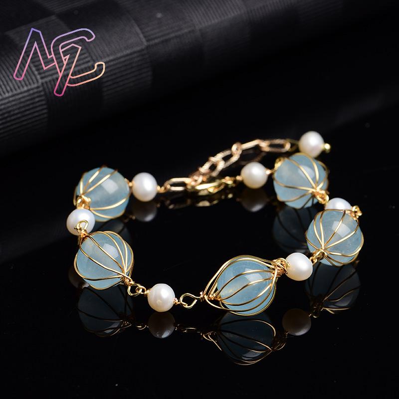 الأزرق الطبيعي اليشم الخرزة ال - مراجعة Charm Bracelet Beads وسعره