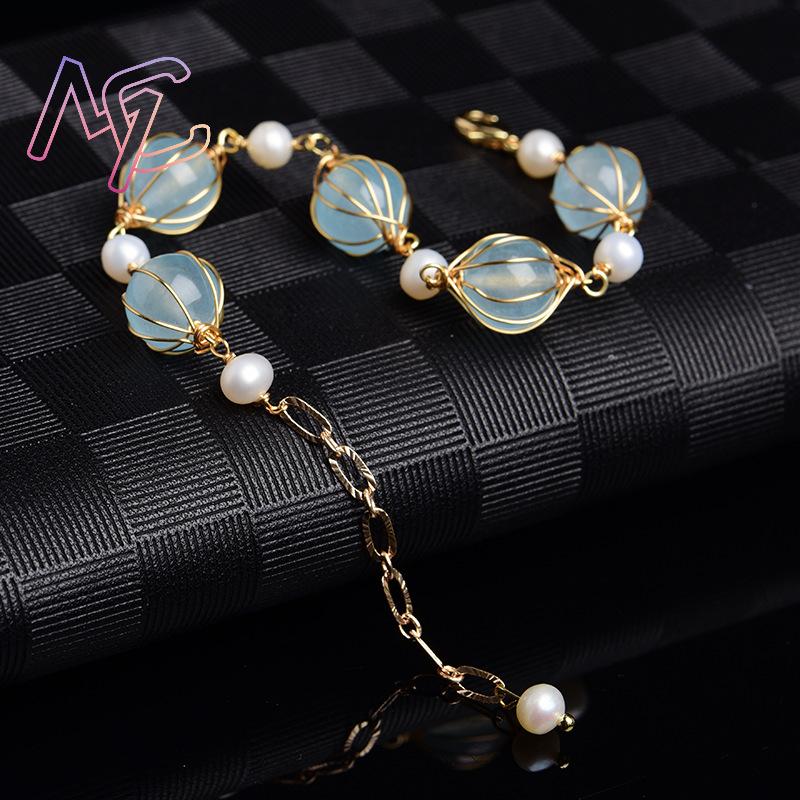 الأزرق الطبيعي اليشم الخرزة ال - مراجعة Charm Bracelet Beads وسعره